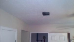 Ceiling after drywall repair